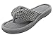 ULTRAIDEAS Women's Popcorn Flip Flop House Slipper with Memory Foam (Sleet, Size 9-10)