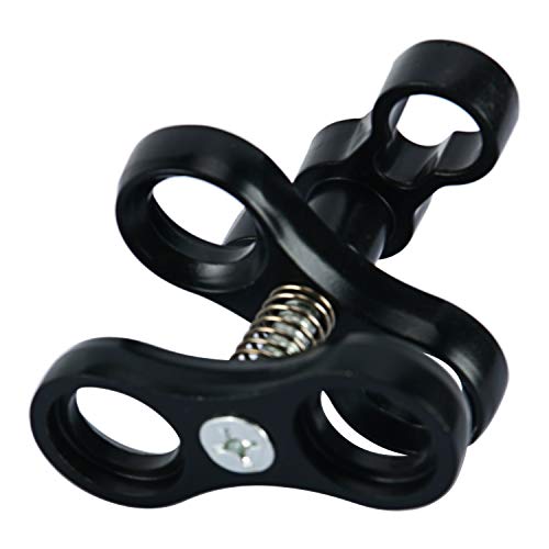 Amarine Made (1 Inch,2Pack) Black Standard Underwater Ball Clamp Mount