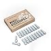 20pcs Extended Silver 12x1.5 Lug Bolts (50mm Shank Length, Cone Seat) Not OEM Length - Compatible with BMW 128i 135i 318i 320i 325i 328i 335i M3 525i 528i 530i 535i M5 Z3 Z4 E36 E46 E60 E90 E92 E93