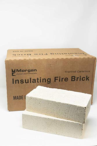 GThermal Medium Duty Insulating Fire Brick - High Performance Rating of 2300°F/1260°C - Perfect for Your Furnace, incinerator, Forge, Soldering, Jewelry Making, Fireplace, etc
