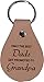 Only the Best Dads Get Promoted to Grandpa Leather Key Chain - Great Gift for Father's Day, Birthday, or for Dad, Grandpa, Grandfather, Papa, Husband