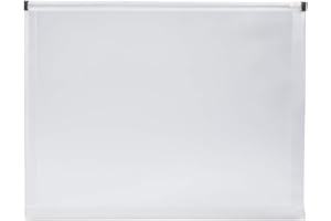 JAM PAPER Plastic Envelopes with Zip Closure - Letter Booklet - 9 3/4 x 13 - Clear - 12/Pack