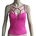 Sunward Women Sexy Hollow Out Vest Sleeveless Blouse Casual Tank Tops Shirt (L, Hot Pink)