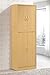 Hodedah 4 Door Kitchen Pantry with Four Shelves, Beech