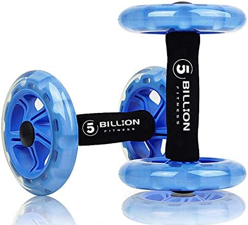 Dual Ab Wheel Roller Exercise Wheel With Extra Thick Knee Pad - Abs Core Abdominal Workout Fitness Wheel - Great For Home Gym, Abs Workout And Core Training