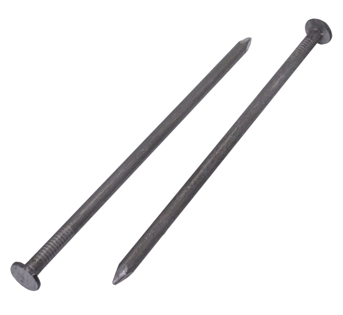 (Pack of 40 pcs) Carbon Steel 4.0 x 100 mm Construction Nails, Flat Round Head, Multi-Purpose Common Wire Nails, Woodwork (40, 4.0 x 100 mm)