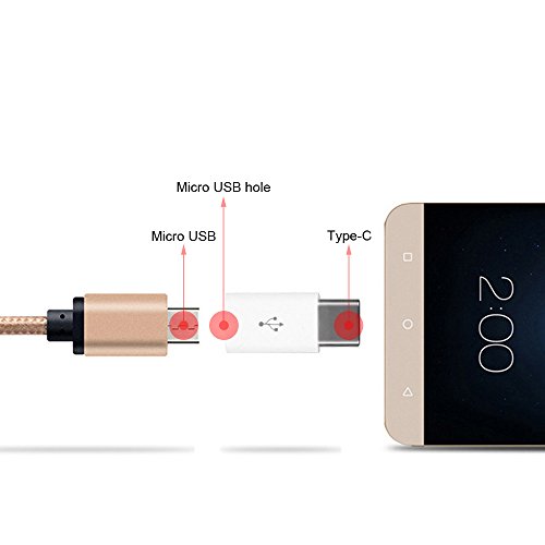 Type C to 3.5mm Audio Adapter, HUIFEN 4 in 1 USB C to 3.5mm Headphone Female Aux Microphone Connector adapter, And Micro USB to USB C Adapter, Compatible with Moto Z, XiaoMi, Huawei,Oneplus 6T (Black) - Thumbnail 7