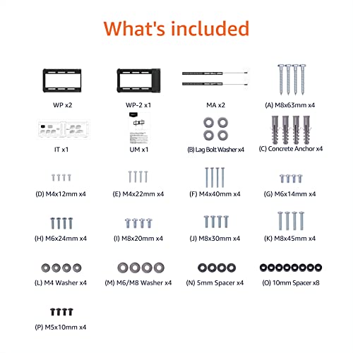 Amazon Basics Tilt TV Wall Mount with Horizontal Post Installation