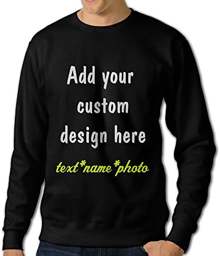 Personalized Sweatshirt Add Text and Year Custom Crewneck Sweatshirt (Black 3X)