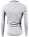 H2H Mens Casual Slim Fit Basic Henley Long Sleeve T-Shirt Heatherwhite US L/Asia XL (CMTTL085)