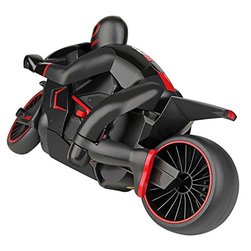 Nrpfell 2.4G Fashion Rc Motorcycle with Cool Light High Speed Rc Motorbike Model Toys Remote Control Drift Motor Kids Toys for Gift,Red