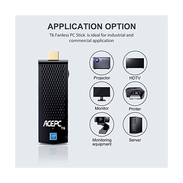 PC Stick Windows 10 Professional, 4GB RAM/ 64GB eMMC Intel Cherry Trail Computer Stick [ 4K HD/ 2.4G+5G Dual Band WiFi…