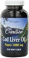 Carlson Super 1000mg Cod Liver Oil, 250 Softgels (Value Pack of Pack of 3)