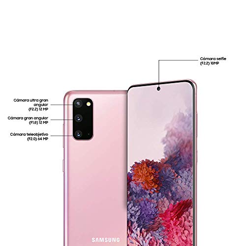 Samsung-Galaxy-S20-5G-Smartphone-62-Dynamic-AMOLED-12GB-RAM-128GB-ROM-cudruple-cmara-trasera-64MP-Octa-core-Exynos-990-4000mAh-batera-carga-ultra-rpida-Cloud-Pink-Versin-espaola