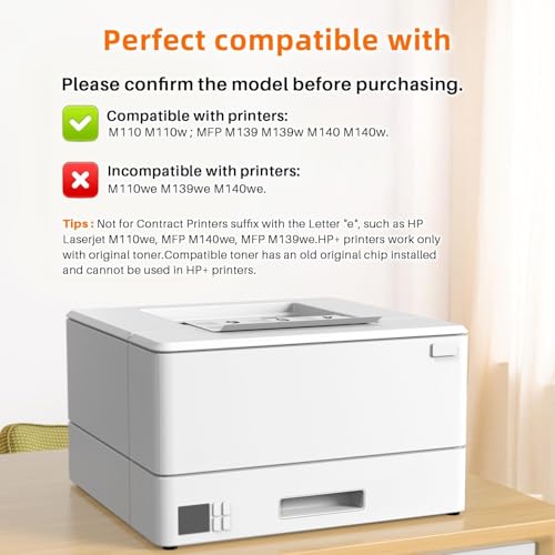 colorfly 142A W1420A Tóner con Chip Compatible con HP 142A 142X W1420X para HP LaserJet MFP M140w Toner M110w M110 MFP M140 MFP M139w M139 (2 Negros)