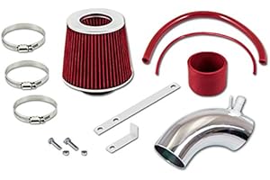 Velocity Concepts Red Short Ram Air Intake Kit + Filter Compatible with 10-12 Hyundai Genesis Coupe Model with 2.0L Turbo