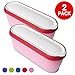Set of 2, Ice Cream Containers for Homemade Ice Cream - 1.5 Quart Each, Reusable Freezer Storage Containers - Red
