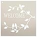 Welcome Stencil with Birds by StudioR12 | Love Birds and Branches Word Art - Reusable Template | for Painting Wood Signs | Front Porch or Patio | Use for Crafting, DIY Home Deco Select Size (9