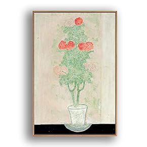 Framed Canvas Wall Art for Living Room, Bedroom Elegant Vase Plants by Sanyu Canvas Prints for Home Decoration Ready to Hanging - 16x24 inches