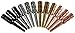 Premium Metal Cribbage Pegs, Set of 12, in Four, 1 5/16” Tall; Tapered to Fit 1/8 Holes, with Green Velveteen Drawstring Storage Pouch
