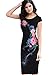 Vfemage Womens Elegant Floral Peacock Printed Cocktail Party Bodycon Dress