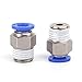 SNS SPC8-N02 BE 8mm Tube OD x 1/4 NPT Male Straight Nickel Plated Brass Push to Connect Pneumatic Fittings（10 PCS）