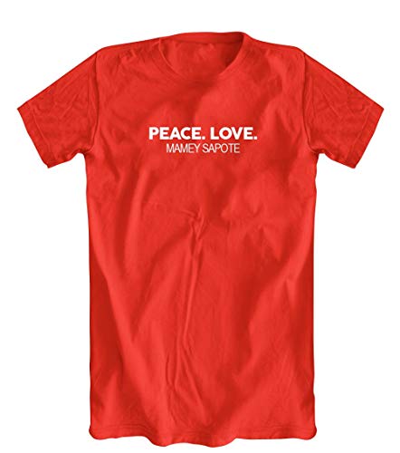 Peace. Love. Mamey Sapote T-Shirt, Red, Large