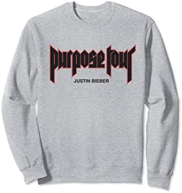 Unisex Justin Bieber Purpose Tour Merch Filled Sweatshirt Large Heather Grey
