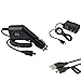 USB Data Cable + Rapid Car + Home Travel Charger for AT&T Motorola VA76r Tundra