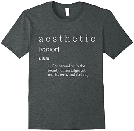 Men's a e s t h e t i c v a p o r definition t-shirt. 2XL Dark Heather