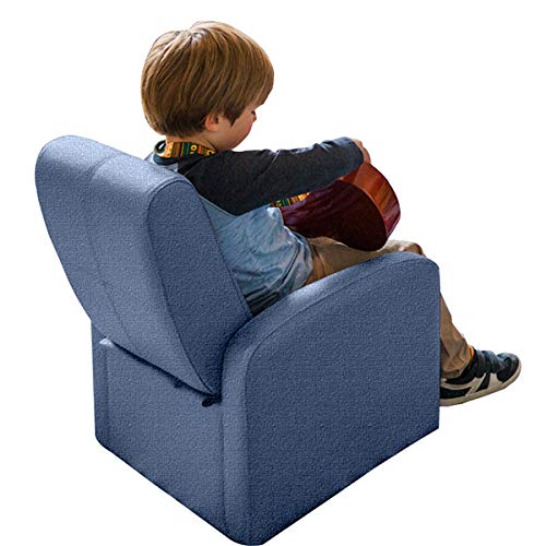 STASH Comfy Folding Kids Toddler Plush Sofa Lounge Chair with Storage
