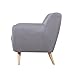 Mid Century Modern Style Sofa / Love Seat Red, Grey, Yellow, Blue - 1 Seat, 2 Seat, 3 Seat (Grey, 1 Seater)