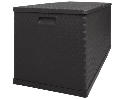 Ondis24 XL Kissenbox Enzo in Rattan Optik Auflagenbox abschließbar Gartenbox beugt Schimmel vor Regensicher mit Rollen… – Bild 3
