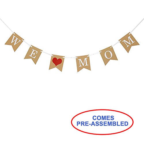 Partyprops Mothers Day Decorations We Love Mom Banner Garland