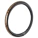 Custom Accessories 39755 Black and Wood Grain Luxury Steering Wheel Cover
