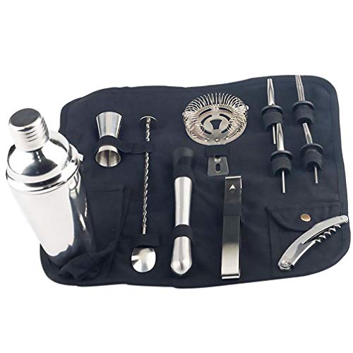 UPKOCH 12 Stück Cocktail Set Edelstahl Cocktail Mixer Cocktail Zubehör mit Tasche für Bar Party Zuhause Reisen – Bild 6