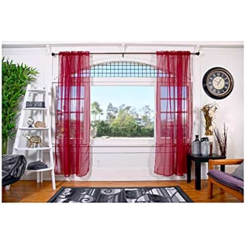 sheer burgundy curtain