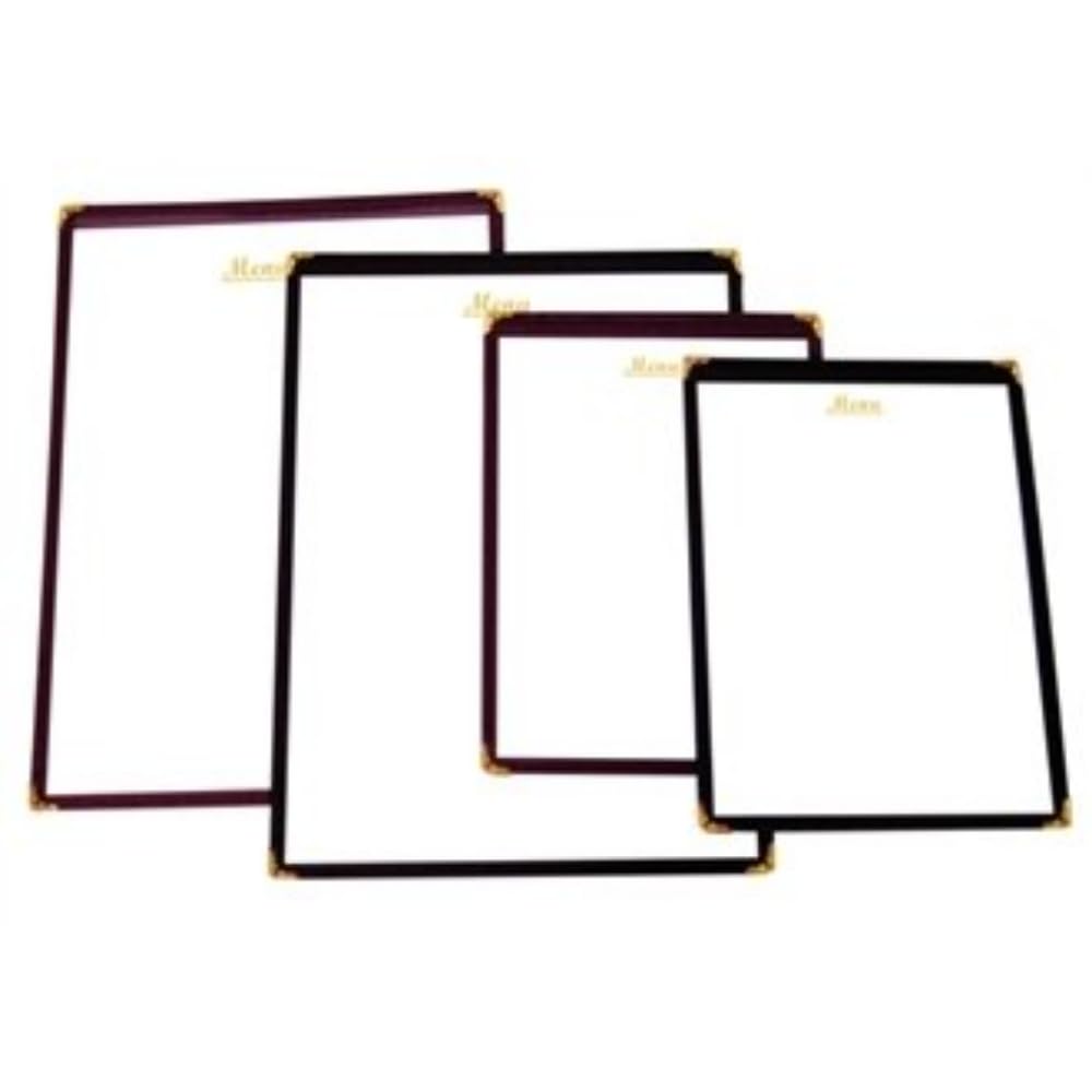 Stalwart E293 American Style Menu Holder, A4, Shows 4 Pages, Black