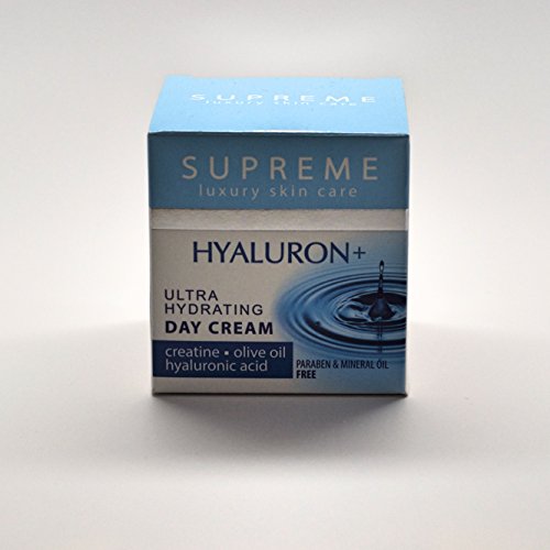 Hyaluronic Acid Day Cream with Creatine, Ultra Hydrating, Anti-Wrinkle, Paraben & Mineral Oil Free, 50ml (1.66 fl.oz)
