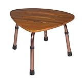 Drive Medical Adjustable Height Teak Bath Bench Stool, Triangular