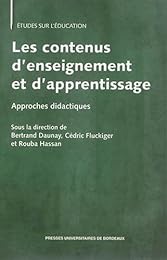 Les  contenus d'enseignement et d'apprentissage