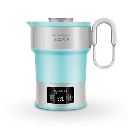 Click Here to See More Images Travel Electric Kettle Mini Foldable Kettle Portable Home Intelligent Thermostat Food Grade Silicone Easy Storage
