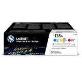 HP 128A | CE321A, CE322A, CE323A | 3 Toner Cartridges | Cyan, Yellow, Magenta