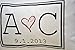 Personalized Pillow Two hearts 2 Hearts are one, with Initial Monogram and Date Second Anniversary Cotton gift 2nd anniversary Pillow
