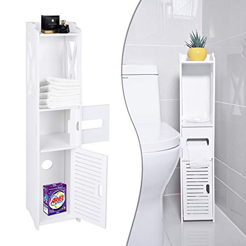 Small Bathroom Storage, Toilet Paper Storage Corner Floor with