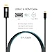 USB C to HDMI Cable (6ft/1.8m), ITANDA USB 3.1 Type C Male (Thunderbolt 3 Compatible) to HDMI Male 4K Cable for the 2016 MacBook Pro, 2015 MacBook, ChromeBook Pixel, Samsung Galaxy S8/S8 Plus etc
