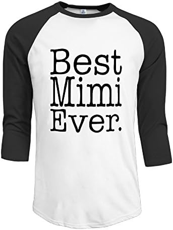 Alternative Men's Best Mimi Ever Gift Plain Raglan Shirt 3/4 Sleeve Shirts