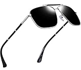 ATTCL Men's Aviator Glasses Polarized Sunglasses For Men Driver Golf Fishing 3904 silver