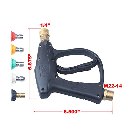 DUSICHIN DUS220 Short Wand High Pressure Washer Handle Gun 3000 PSI Max 5 Pressure Power Washer