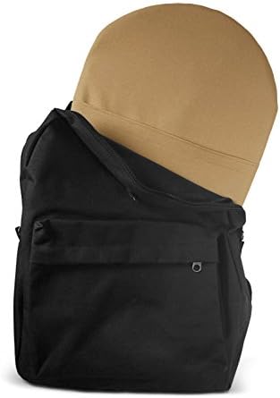 Backpack with Ballistic Protection 11 x 17 Inch Level 3A Bulletproof Insert DuPont Woven Kevlar Shield (Black Backpack and Tan Shield)